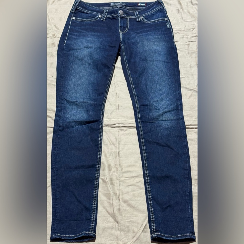 Silver Jeans Women's Dark Blue Skinny Jeans